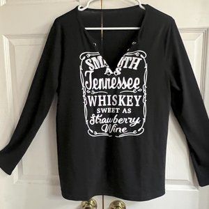 Long sleeve whiskey top